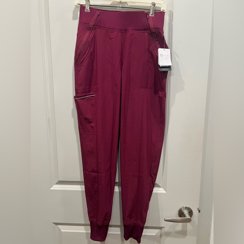Cherokee Infinity Jogger Scrub Pants - XXS - Wine